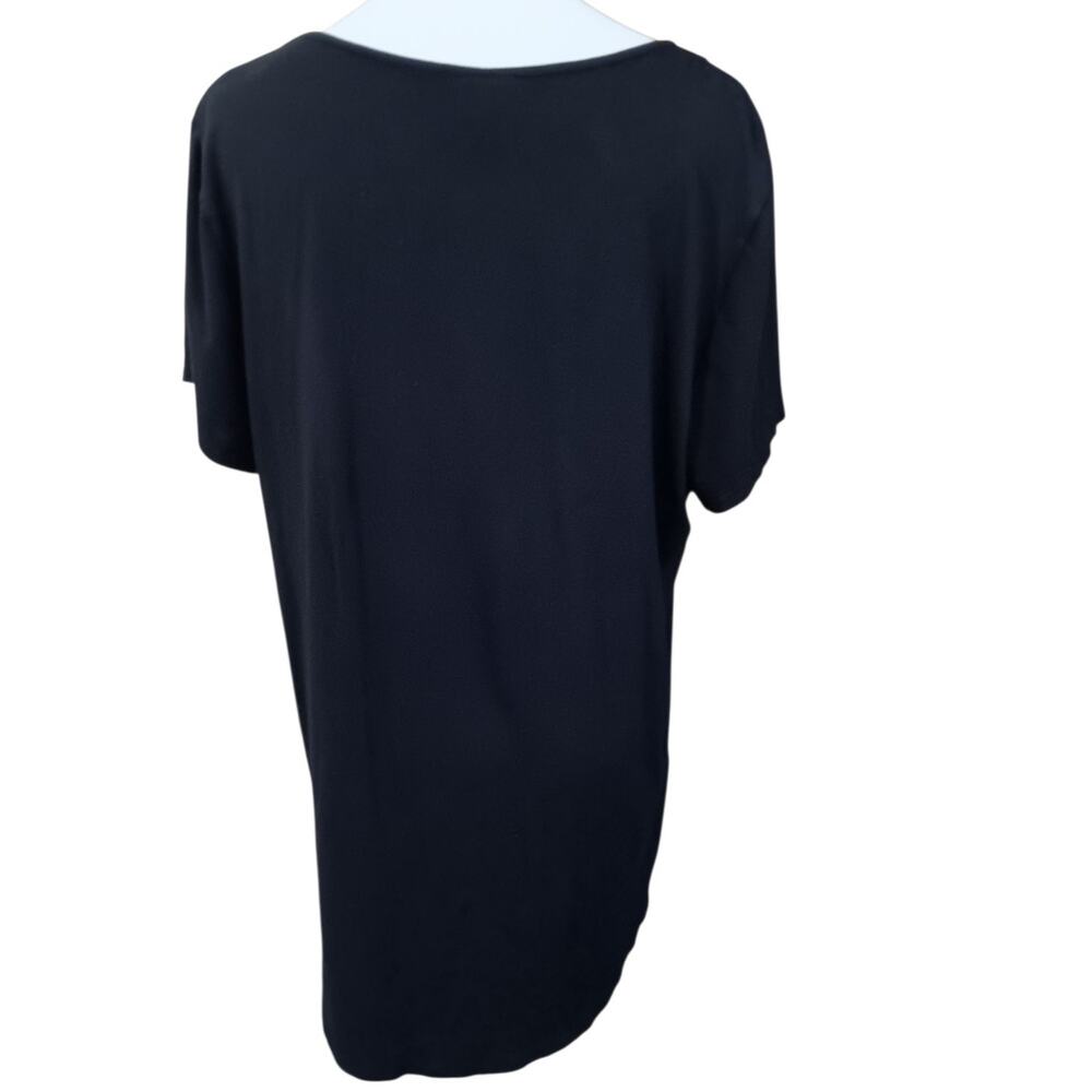CHICO'S 2 Lot of 2 Soft Knit Tops Large Pullover Comfort Black Blue Casual Basic - Picture 3 of 11